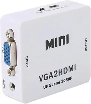 Aomoproing Mini HD 1080P Audio VGA To HDMI HD HDTV Video Converter Box Adapter With HDMI Cable For PC Laptop to HDTV Projector