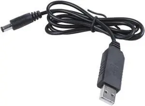 Aomoproing 5V To DC 12V 2.1Mm X 5.5Mm Module Converter DC Barrel Male Connector Jack Power Cable Plug,USB To DC Cable -1M