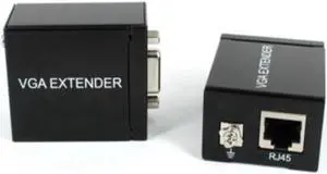 Aomoproing VGA extender repeater over cat5e/6 cable up to 60M VGA UTP extender work with most monitors projectors, HDTV, and flat panel