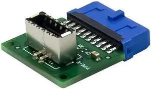 Aomoproing USB 3.0 Internal Header to USB 3.1/3.2 Type C front Type E Adapter 20pin to 19pin converter for pc motherboard Connector Riser