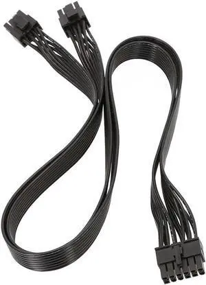 Aomoproing PSU Graphics Card Line 12Pin to Dual 8Pin(6+2) PCI-E Modular Power Cable for Seasonic P-860 P-1000 X-1050 (60cm)