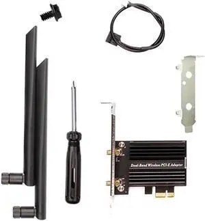 Aomoproing 1Set Wi-Fi 6E Pcie Wireless Network Card Bluetooth 5.2 PCI Express 802.11AX AX210 Card PC+Metal