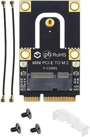Aomoproing M.2 to Mini PCI-E Adapter Without 6E AX210 Wireless Card 5374Mbps 802.11AX 2.4G/5Ghz/6Ghz BT5.2, M.2 to Mini PCIE