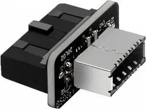 Aomoproing USB 3.0 (3.1 Gen 2) 19 Pin Header to USB 3.1 Type-E to 20 Pin A-Key Adapter for Type C Front Panel Chassis Bracket