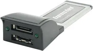 Aomoproing Express Card ExpressCard 34mm to 2 port eSata hard disk Adapter