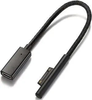 Aomoproing Nylon Braided For Surface Connect To USB-C Charging Cable For Surface Pro7 Go2 Pro6 5/4/3 Surface Laptop Book