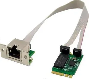 Aomoproing FOR M.2 a+e key 22x30mm M.2 A Key and E Key to 1 Port 10/100/1000Mbps Gigabit Ethernet NIC lan Adapter RTL8111F chip