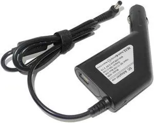 Aomoproing 19V 3.42A 65W 5.5mm*2.5mm Dc Power Car Adapter Charger for Toshiba Laptop 5V 2.1A USB Phone Charger