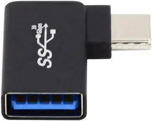 Aomoproing FOR Right Angled 90 Degree for Laptop Cell Phone USB-C Type-C to USB 3.0 Female OTG for Adapter