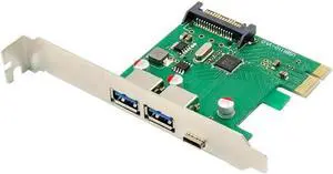 Aomoproing Super Speed PCI-E X4 To USB 3.1 Type-C + Type-A Port Expansion Card PCI-E USB 3.0 card chipset VL805 usb3.1 usb3.0 hub to Pcie
