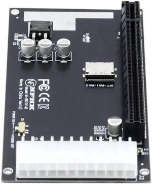 Aomoproing FOR 4x SFF-8612 SFF-8611 to PCIE PCI-Express 16x for Adapter with ATX 24pin Power Port for Mainboard Graphics Card