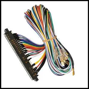 Aomoproing Jamma 28 Pin Arcade Cable Harness Joystick Button Connector for Video Arcade Game Box Arcade Game(4.8Pin)