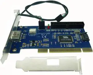 Aomoproing FOR eSATA+USB Combo port PCI card internal SATA+IDE hybrid card 40pin pci to power esata