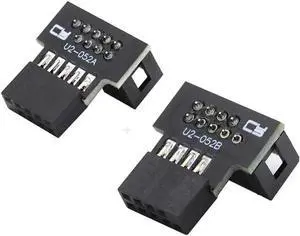 Aomoproing FOR 1set Down Up Angled 90 Degree Male to Female USB 2.0 10Pin 9Pin Header for Motherboard Extension for Adapter Aomoproing FOR 1set Down Up Angled 90 Degree Male to Female USB 2.0 10Pin 9Pin Header for Motherboard Extension for Adapter