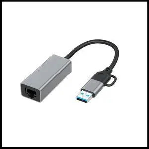 Aomoproing USB Type C To RJ45 Wired Network Card External Wired USB 3.0 To Ethernet Adapter for Laptop PC, 1000Mbps