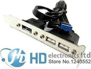 Aomoproing 2 Port Motherboard USB 2.0 Header Bracket Extension Adapter Cable &1 Port Motherboard ESATA Header Bracket