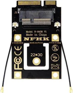 Aomoproing M.2 NGFF To Mini PCI-E (PCIe+USB) Adapter for M.2 Bluetooth Wireless Wlan Card for AX200 9260 8265 8260 for Laptop