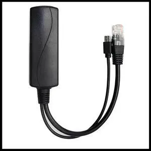 Aomoproing 100M PoE Splitter 5V 2.4A IEEE802.3Af PoE Splitter Cable Micro-USB Interface for Raspberry Pi