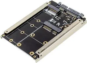 Aomoproing mSATA & M.2 B-Key NGFF2 in 1 Sized Multiple SSD to SATA 3 III Adapter Converter bkey Msata to sata3.0 card case