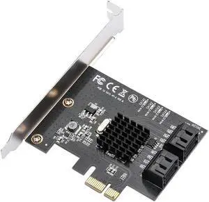 Aomoproing Marvell 88SE9215 4 Ports SATA 6G PCI Express Riser Card PCI-e To SATA III 3.0 Converter SATA3.0 HDD SSD IPFS for BTC Mining