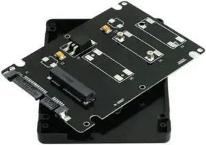 Aomoproing FOR Mini PCI-E mSATA SSD to 2.5 SATA Hard Disk Enclosure Case Converter for Adapter Blacm Color