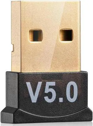 Aomoproing USB Bluetooth 5.0 Adapter for PC Win10/8.1/8/7/Bluetooth Dongle Receiver/Transmitter for Support to Connect Headset