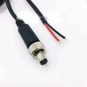 Aomoproing FOR Elbow with Lock DC cable 5.5*2.1MM With Nut Screws anti-trip ing 5.5*2.5MM 1.5M Customization Length Straight plug