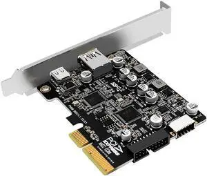 Aomoproing FOR PCIE3.0 To USB3.2 A Port Type-C Front Type-E 19P 20P Full-Interface Expansion Card 10 Gbps High-Speed Adapter Card Aomoproing FOR PCIE3.0 To USB3.2 A Port Type-C Front Type-E 19P 20P Full-Interface Expansion Card 10 Gbps High-Speed Adapter Card