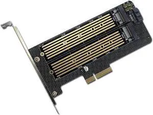 Aomoproing Dual Protocol M.2 NVMe and NGFF SSD to PCI Express M.2 Adapter Card with MKey BKey