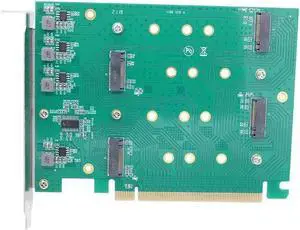 Aomoproing FOR PCI-E3.0 X16 Split To 4 NVME M.2 Solid State SSD Disk Array Card VROC Multi-Port Adapter Card