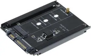 Aomoproing Black Case CY B+M Socket 2 M.2 NGFF (SATA) SSD to 2.5 SATA Adapter for 2230/2242/2260/2280mm M2 SSD