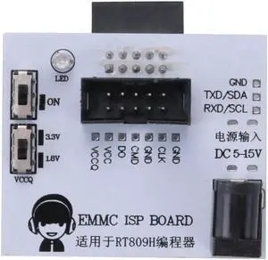 Aomoproing EMMC ISP Board EMMC for RT809H Programmer EMMC Adapter Test Clip Fast Writing Reading Speed Calculator Chips