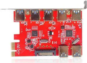 Aomoproing FOR Pci 5-Port USB3.0 External +2 Port USB3.0 Desktop USB3.0 Expansion Card pcie usb 3.0 5+2
