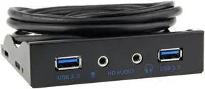 Aomoproing 3.5" Floppy Bay Internal 20Pin to 2 Port USB 3.0 HUB and HD Audio 3.5-in PC Floppy Front Panel Kimisohand