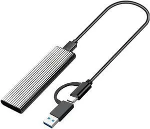 Aomoproing FOR 2 In 1 Dual Protocol Type C USB 3.1 Adapter SATA SSD HDD M.2 NGFF SSD Enclosure For M2 Hard Drive