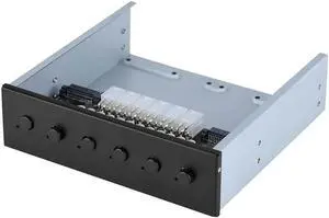 Aomoproing Multi-System Front Panel Expansion with 5.25 Optical Drive 6 SATA Hard Drive Power Control Switches