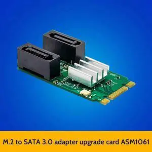 Aomoproing FOR M.2 B+M KEY Adapter Card 2 Port SATA 3.0 Expansion Card 1061 Chip Sata 6G Hard Disk Conversion Card