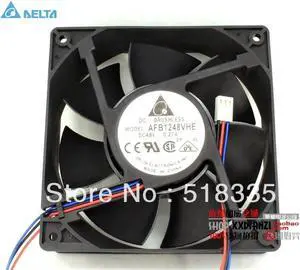 Aomoproing FOR AFB1248VHE 12038 12cm 1238 120*120*38mm 48V DC 0.27A 3-line bearing cooling fan