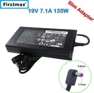 Aomoproing Laptop Charger 19V 7.1A 135W for Predator Triton 300 PT315-51 Aspire V5-591 V5-591G AC Adapter Power Supply