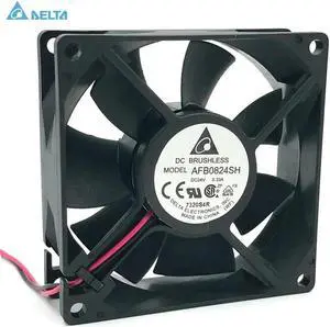 Aomoproing FOR for cooling fan 80mm AFB0824SH 80*80*25mm DC 24V 0.33A 4000RPM 46.62CFM 2-Pin Aomoproing FOR for cooling fan 80mm AFB0824SH 80*80*25mm DC 24V 0.33A 4000RPM 46.62CFM 2-Pin