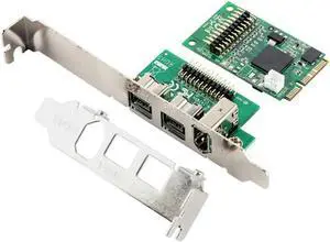 Aomoproing IOCREST Mini PCI Express 1 Port Firewire 1394A and 2 ports 1394B card