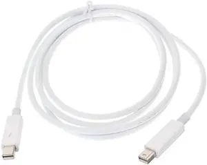 Aomoproing For MacBook 2013 2014 2015 Thunderbolt Port to Thunderbolt Male to Male Data Video Cable White(200 cm)