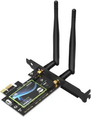 Aomoproing  3.5 DB Antenna Desktop 6 AX200 dual frequency Gigabit PCI-E built-in wireless network card Bluetooth 5.0 receiver 2974