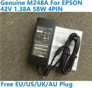 Aomoproing M248A 42V 1.38A 58W 4PIN AC Adapter Power Supply For EPSON TM-C3520 C3400 C3500 M832 Power Supply Charger
