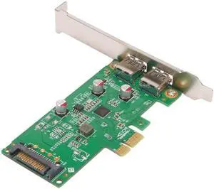 Aomoproing PCIex1 to Type-A Dual-Port USB Expansion Desktop PCIE to Four-Port USB 3.0 Adapter Card