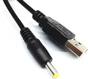 Aomoproing USB-A to DC 5v 4.0mm/1.7mm power adapter cable lead 100cm charger for Sony-PSP for dvd for tablet pc