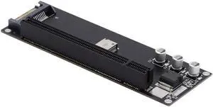 Aomoproing SFF-8611 to PCI-Express for Mainboard Graphics Card Oculink SFF-8612 4X to PCI-E 16X Adapter with SATA Power Port