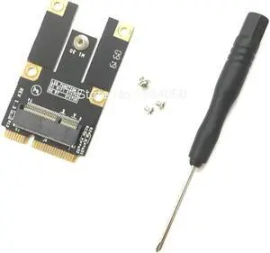 Aomoproing NGFF M.2 Key A Wifi Bluetooth Card to Mini PCI-E Converter Adapter for Intel 7260 7265 8260 8265 9260 9560 AX200
