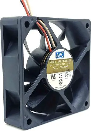 Aomoproing 70mm pc cooling fan 7020 fan DA07020B12U 12V dual ball high volume CPU case fan 7CM
