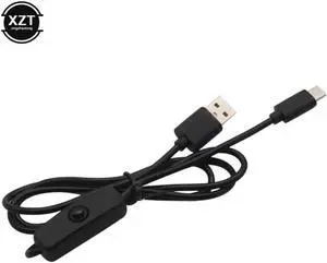Aomoproing Universal USB Type C 5V 3A Charging Cable for Raspberry Pi 4 Power Cable with ON/OFF Switch for RPI 4 Model B RPI 4B Compute